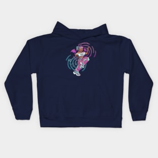 Blue Raspberry Devil Girl Kids Hoodie